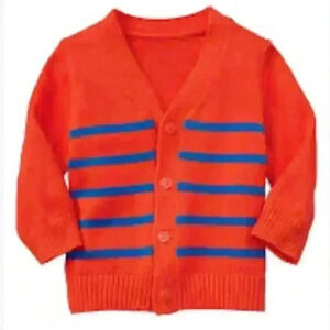 GAP- cardigan orange and blue